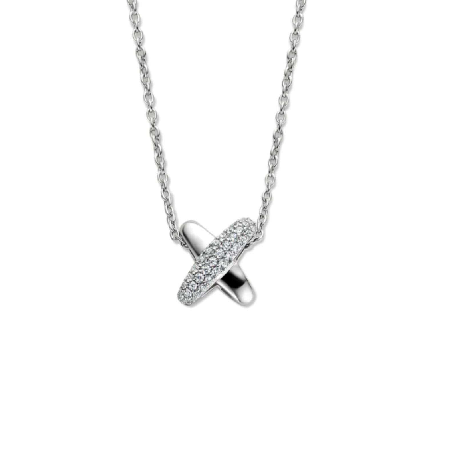 Tiffany & Co. Diamond Cross Pendant Necklace (Sterling Silver) | Rent  Tiffany & Co. jewelry for $55/month - Join Switch